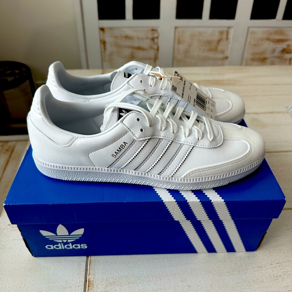 Adidas Samba Vegan Disney x Mickey Mouse Shoes Cloud White (Size 10.5) Brand New
